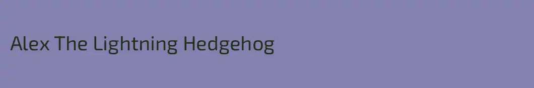 Alex The Lightning Hedgehog